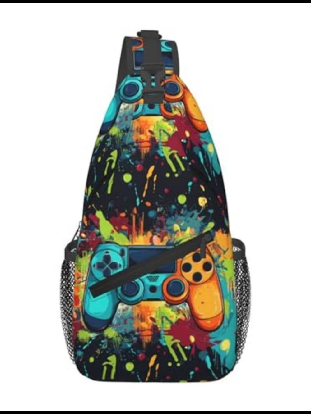 Unisex Sling Backpack Crossbody Chest Bag Polyester Hiking Travel